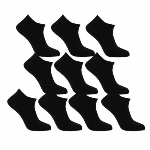 10족 남녀 무지 스니커즈 발목양말 발등서포트 블랙